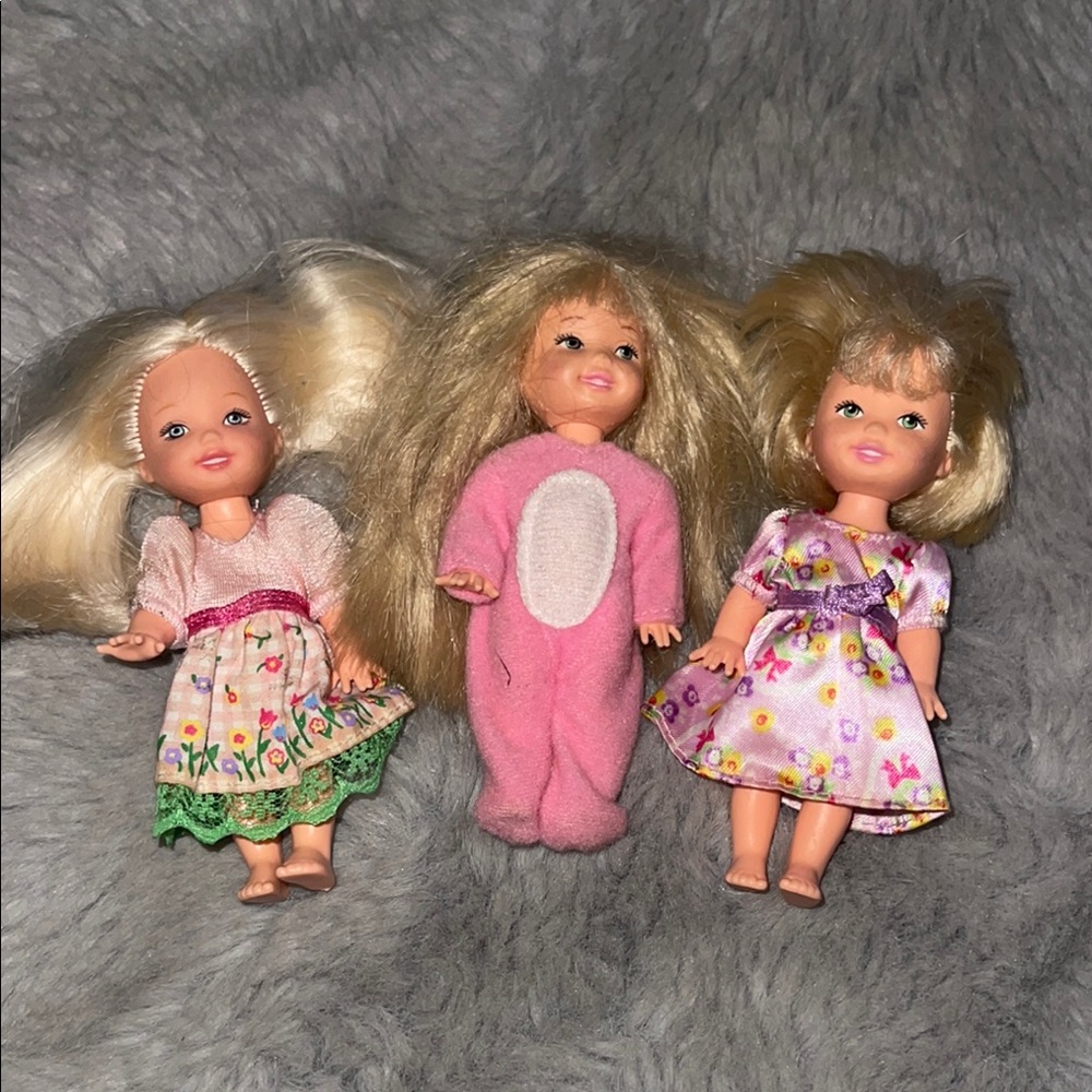 Vintage Barbie Little Sister Kelly Doll Lot Funny Bunny